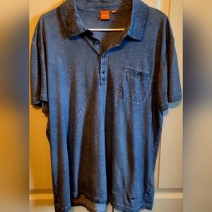 BOSS ORANGR Men's XL Blue Polo Shirt